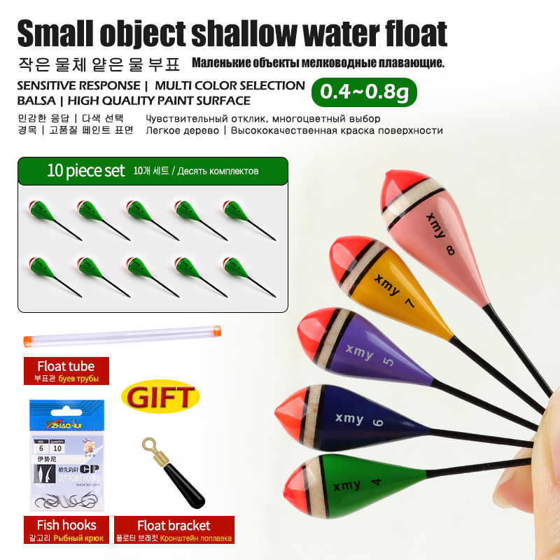 10 pçs flutuadores de madeira  - Fishing Equipment Bag avaliação e preço